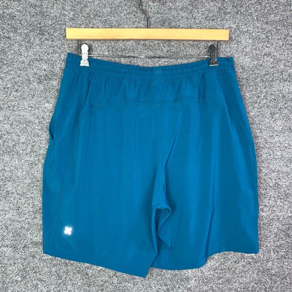Lululemon Blue Shorts Lined Mens Sz XL Pull On Drawstring - Picture 2 of 9